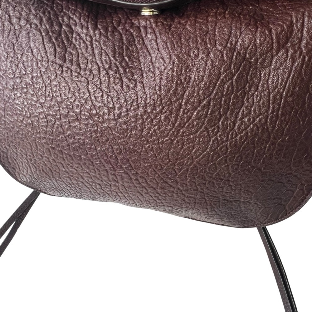Vince Camuto Large Lamb Leather Crossbody Bag – Ida Black Cherry - Picture 16 of 16